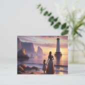 Wir warten postkarte (Stehend Vorderseite)