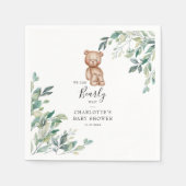 Wir warten schon auf Eucalyptus Woodland Babydusch Serviette (Vorderseite)