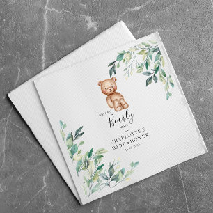 Wir warten schon auf Eucalyptus Woodland Babydusch Serviette
