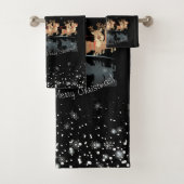 Wir Wartete für Santa Ho! Ho! Ho! Winterurlaub Badhandtuch Set (Insitu)