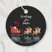 Wir Wartete für Santa Ho! Ho! Ho! Winterurlaub Geschenkanhänger (Rückseite)