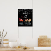 Wir Wartete für Santa Ho! Ho! Ho! Winterurlaub Poster (Küche)