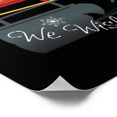 Wir Wartete für Santa Ho! Ho! Ho! Winterurlaub Poster (Ecke)