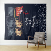 Wir Wartete für Santa Ho! Ho! Ho! Winterurlaub Wandteppich (Beispiel (Horizontal))