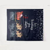 Wir Wartete für Santa Ho! Ho! Ho! Winterurlaub Wandteppich (Vorderseite (Horizontal))