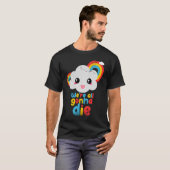 Wir werden alle Regenbogenwolken-Retrogam die habe T-Shirt (Vorne ganz)