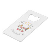 Wir werden COVID-19 überleben - eine Botschaft der Geldbeutel Flaschenöffner (Vorderseite Schrägansicht)