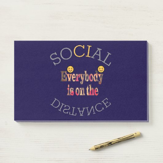 Wir werden COVID-19 überleben - eine Botschaft der Post-it Klebezettel (Auf Schreibtisch)