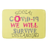 Wir werden COVID-19 überleben - Stärke und Widerst Badematte (Vorderseite)