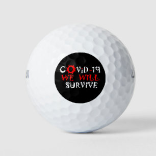 Wir werden COVID-19 überleben - Stärke und Widerst Golfball