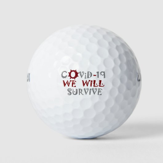 Wir werden COVID-19 überleben - Stärke und Widerst Golfball (Vorderseite)