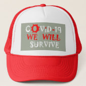 Wir werden COVID-19 überleben - Stärke und Widerst Truckerkappe (Vorderseite)