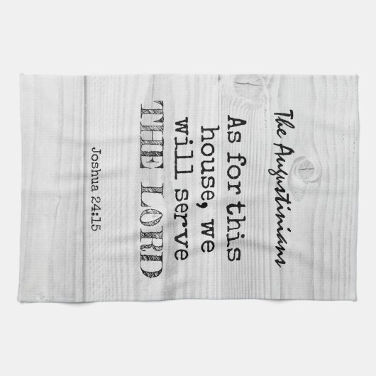 WIR WERDEN DAS HERRLICHE Rustikale Christlich DIEN Geschirrtuch (Horizontal)