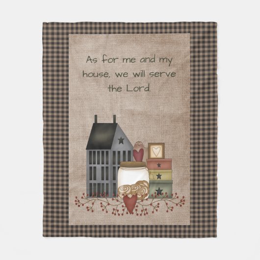 Wir werden dem Herrn dienen - dem primitiven Land Fleecedecke (Vorderseite)