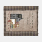 Wir werden dem Herrn dienen - dem primitiven Land Fleecedecke (Vorderseite (Horizontal))