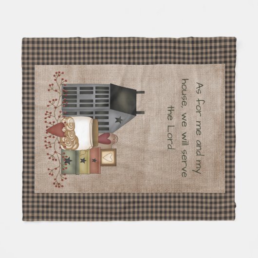 Wir werden dem Herrn dienen - dem primitiven Land Fleecedecke (Vorderseite (Horizontal))