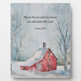 Wir werden dem Lord Bible Verse 8x10 Bild dienen Fotoplatte