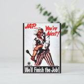 Wir werden den Job beenden! Postkarte (Stehend Vorderseite)