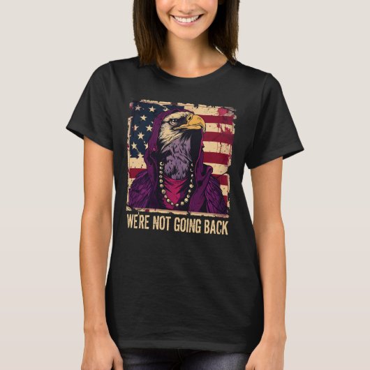 Wir werden den Slogan des amerikanischen Flaggenad T-Shirt (Vorderseite)