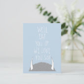 Wir werden dich aufessen, wir Liebe dich so! Postkarte (Stehend Vorderseite)