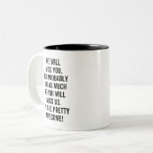 Wir werden dich vermissen, aber wahrscheinlich nic zweifarbige tasse (Vorderseite Links)