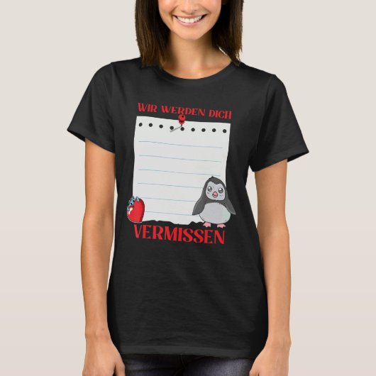 Wir Werden Dich Vermissen Friends Farewell with Si T-Shirt (Vorderseite)