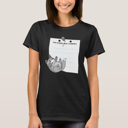 Wir Werden Dich Vermissen Friends Farewell with Si T-Shirt (Vorderseite)