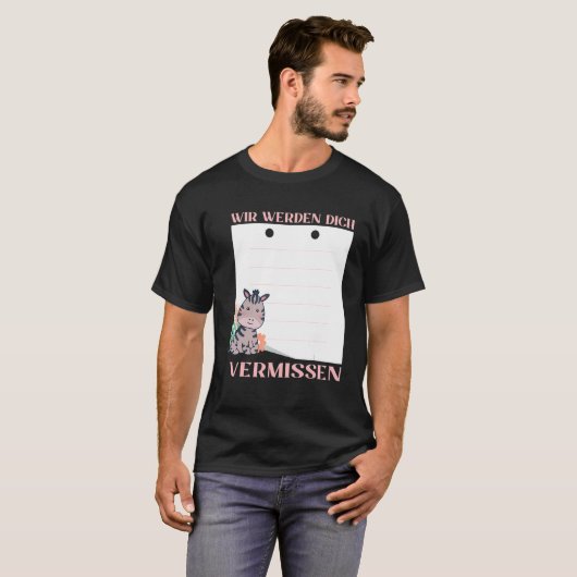 Wir Werden Dich Vermissen Friends Farewell with Si T-Shirt (Vorne ganz)