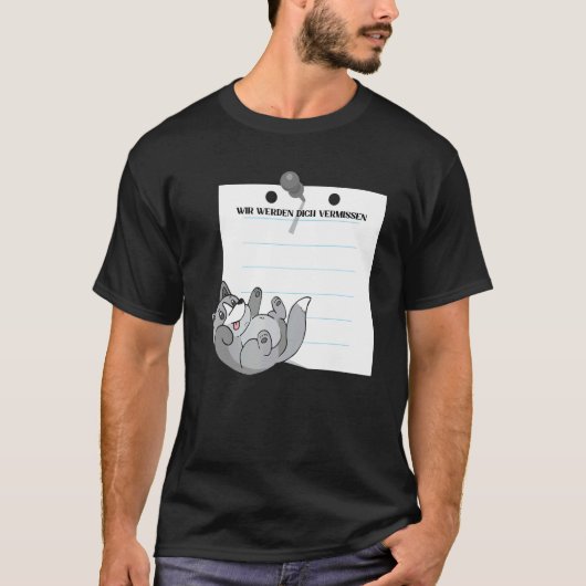 Wir Werden Dich Vermissen Friends Farewell with Si T-Shirt (Vorderseite)