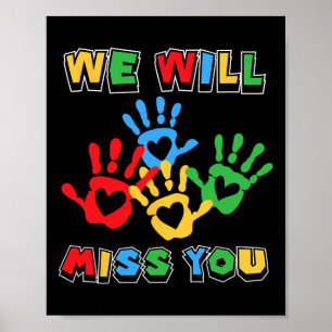 Wir werden dich vermissen Handabdruck Gut  Poster