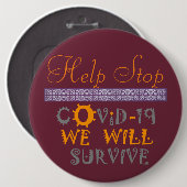 Wir werden die Pandemie überleben helfen COVID19 s Button (Vorne & Hinten)