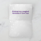 Wir werden dir das rustikale Weihnachtsfest-Foto v Karte (Innenseite)