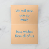 Wir werden dir so viele Abschiedskarten verpassen Karte (Innenseite)