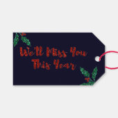 Wir werden dir soziale DistanzWeihnachten verpasse Geschenkanhänger (Vorderseite (Horizontal))