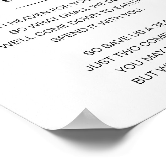 Wir werden dort Gedenksitze Hochzeit haben Poster (Ecke)