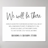 Wir werden dort Gedenksitze mit Namen für Hochzeit Poster (Vorne)