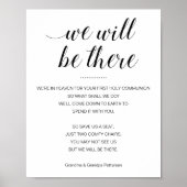 Wir werden dort Gedenkstätte erste heilige Kommuni Poster (Vorne)