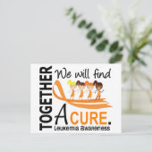 Wir werden eine heilende Leukämie finden Postkarte (Stehend Vorderseite)