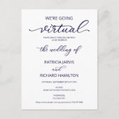 Wir werden eine virtuelle Online-Hochzeitseinladun Postkarte (Vorderseite)