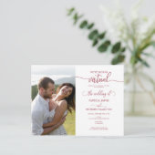 Wir werden eine virtuelle Online-Hochzeitseinladun Postkarte (Stehend Vorderseite)