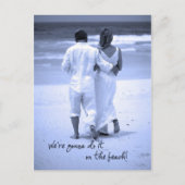 Wir werden es auf dem Strand tun! Postkarte (Vorderseite)