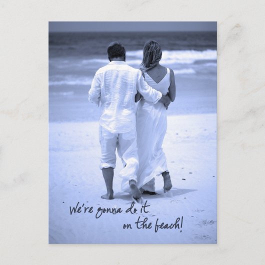 Wir werden es auf dem Strand tun! Postkarte (Vorderseite)