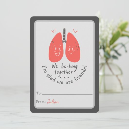 Wir werden gemeinsam Valentinstag-Klassenzimmer be (Stehend Vorderseite)