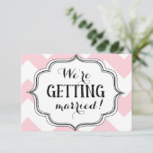 Wir werden heiraten! einladung (Stehend Vorderseite)