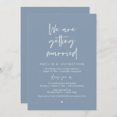 Wir werden heiraten, Elopement Dinner Dancing Einladung (Vorne/Hinten)