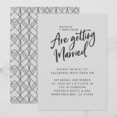 Wir werden heiraten Skript Hochzeit Einladung (Vorne/Hinten)