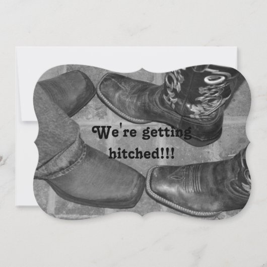 WIR WERDEN HITCHED!!! EINLADUNG (Vorderseite)