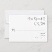 "Wir werden Ihnen einen Platz Gerettet" Minimalist RSVP Karte (Rückseite)