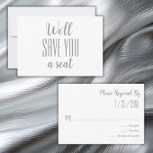 "Wir werden Ihnen einen Platz Gerettet" Minimalist RSVP Karte