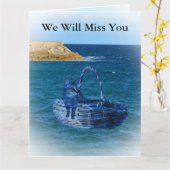 Wir werden Ihre Cat Sea Adventure Bon Voyage Card Karte (Gelbe Blume)